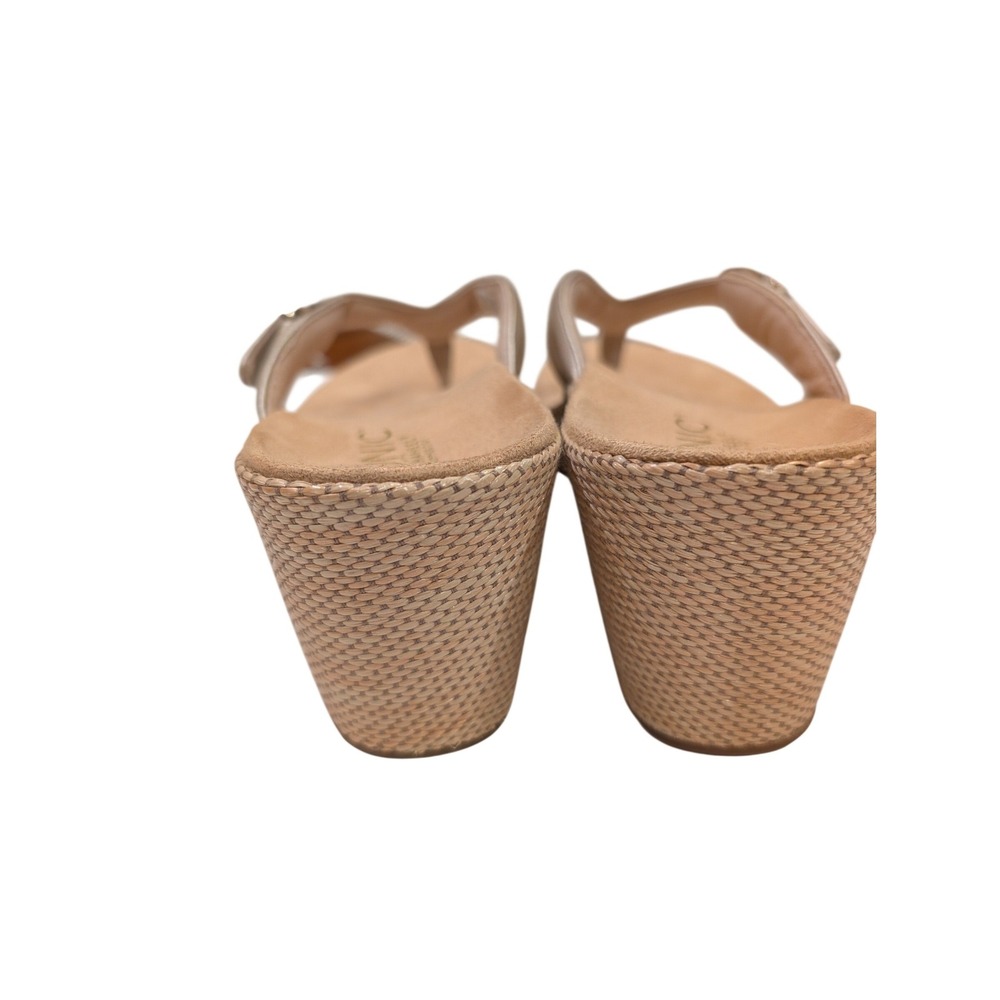 Vionic Polina Orthaheel Champagne Gold Metallic Wedge Sandals Womens 8 38 - Picture 4 of 10